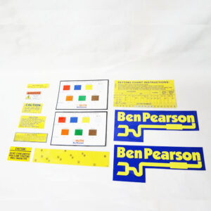 Ben Pearson Pipe Bender Complete Sticker / Decal Kit 75002 Tubing Bender Color Chart