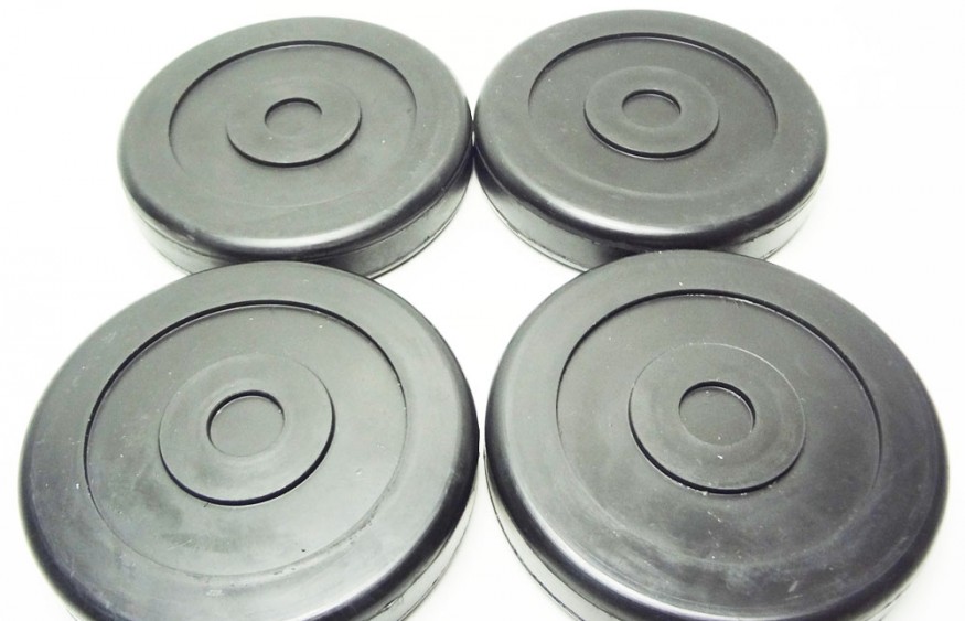 AuInLand Round Rubber Arm Pads for Lift Used with 5715017 4 Packs Black 