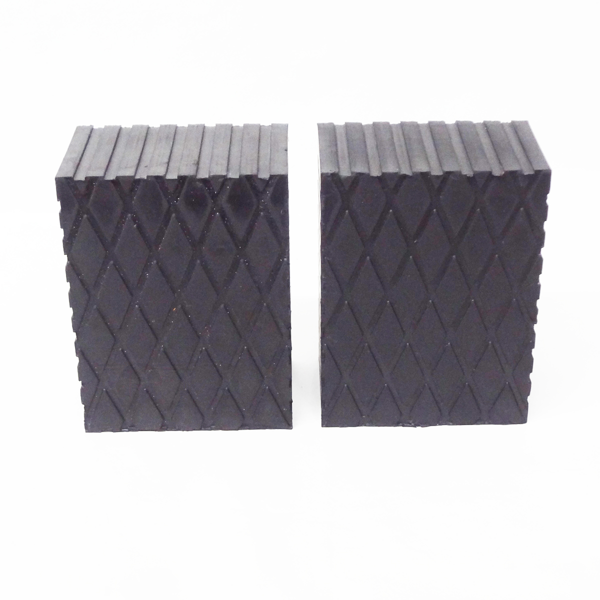 1 1/2 Tall Solid Rubber Stack Blocks (2) for Any Auto Lift or Rolling Jack
