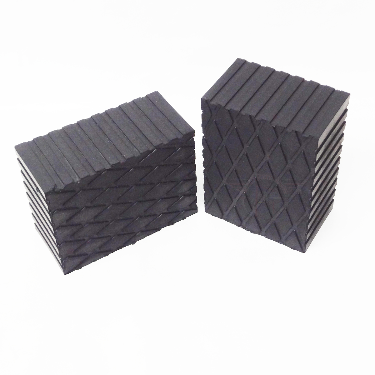 Set of 2 - 3 Tall Solid Rubber Stack Blocks for Any Auto Lift