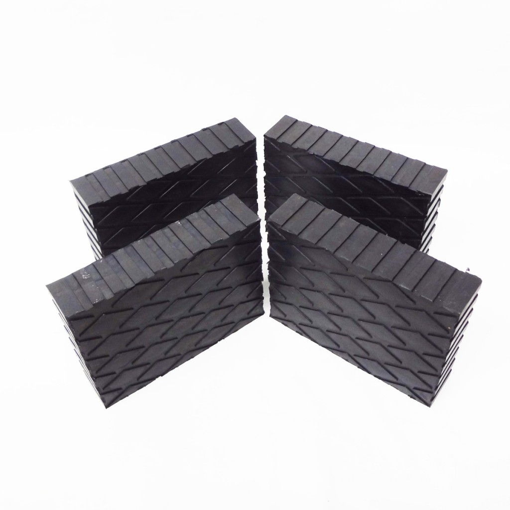 Solid Rubber Lift Block Pad (6" x 4 3/4" x 1.5") Set Of 4
