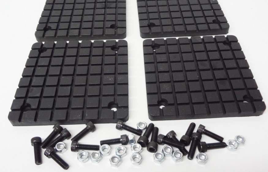 MagiDeal 4PCS Heavy Duty Rubber Car Lift Arm Pads Equipment Kit Black Square