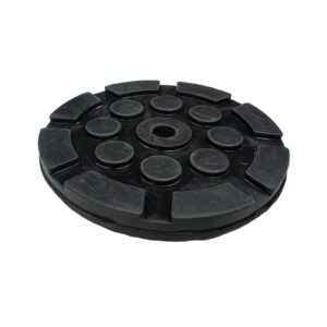 ROUND RUBBER PADS set of 4 4 5/8" dia single bolt hole in the center PV-6003
