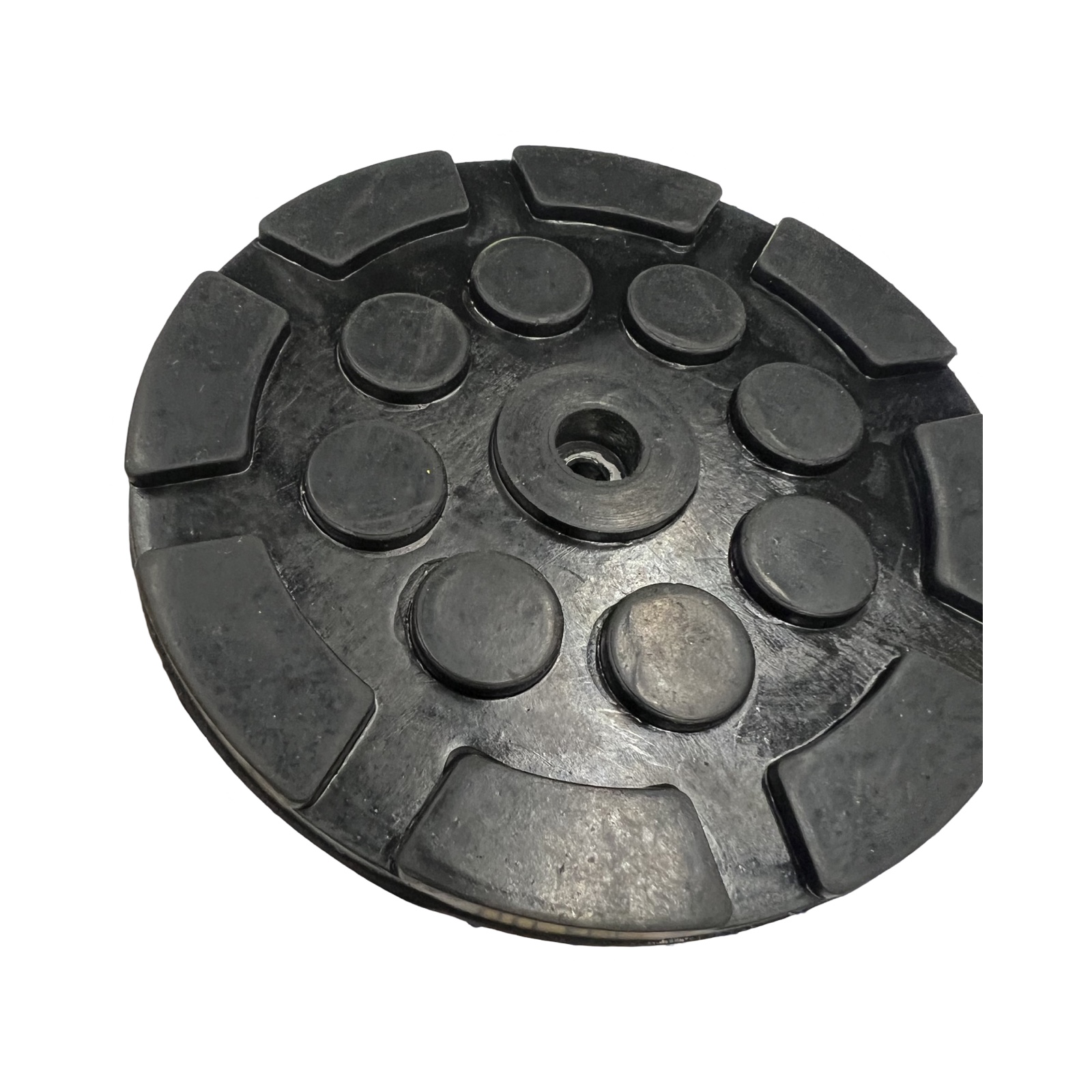 ROUND RUBBER PADS set of 4 4 5/8" dia single bolt hole in the center PV-6003 - Image 5