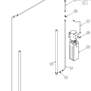 Challenger 2 Post Lift A1123-PU Hydraulic Hose Assembly (To Power Unit - 22")