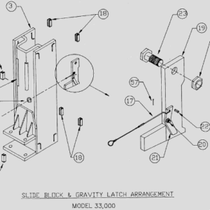 Challenger Lift 200040 Lock Latch Assembly 33,000 Series