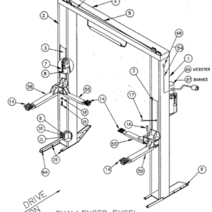 Challenger Lift 200039 Safety Latch Release Handle Kit B31083 33,000 Series