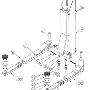 Challenger Lift 31134 Arm Pin 1-1/2" x 6" 37k Series