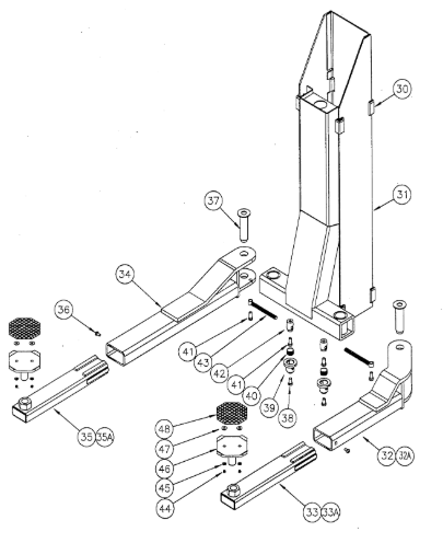 Challenger Lift 31134 Arm Pin 1-1/2" x 6" 37k Series