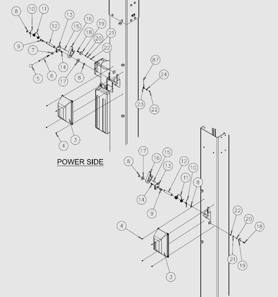 Challenger Lift X10-035 Bolt for E10 Replacement for E10 Pre-2009 2-Post Series 2-Post Hoist