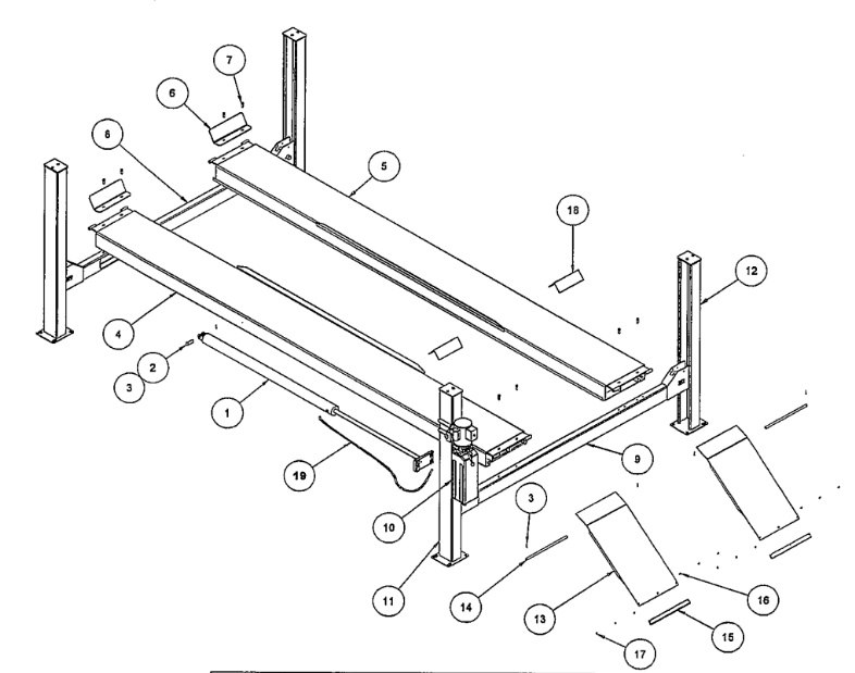 Challenger Lift 40160 Step Down Adapter for 4-Post Car Hoist 4000 Series 4-Post - Image 2