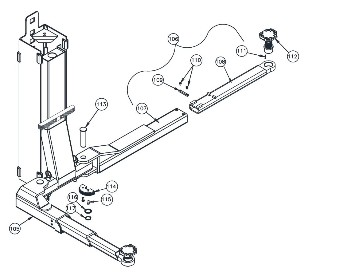 CL10 2015 3-Stage Front + 2-Stage Rear Arm Pack CL10V3 Carriage and Arm ( 2 Stage Arm Version)