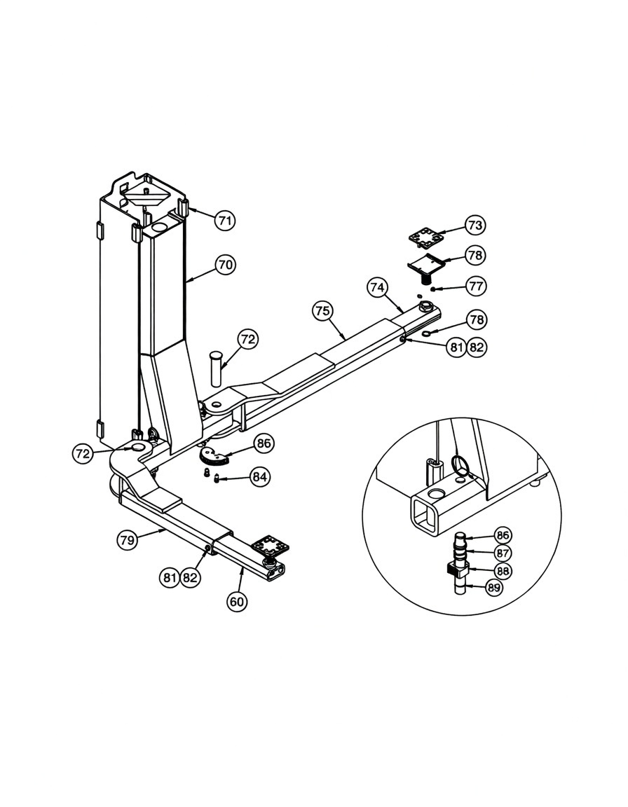 Challenger Lift a1070 Arm Restraint Inner Gear CL-9/10 Old for 2-Post Car Hoist C10/CL-9/CL-10 2-Post Series - Image 3