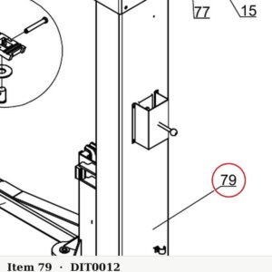 30500-2000-12 Hydraulic Hose Guide for PRO10 / PROV10 / PV10 & 2-Column 10K Lifts - parts drawing detail