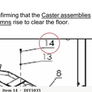 B10-10×35 M10×35 Hex Bolt for PP8+ / PP9+ Four-Post Parking Lifts (Caster Kit) - parts drawing detail