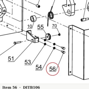 B10-6×16 M6×16 Hex Bolt for PRO9D / PRO10 / 2-Column 10K Lift Latch Assemblies - parts drawing detail
