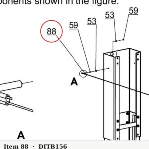 B15-6×50 Bolt M6×50 for 2-Column 10K/8K and OH8000 Lift Shut-Off Cable Routing - parts drawing detail