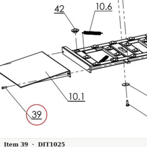 B20-10×25 Screw M10×25 for Pro 14F 14,000 lb Lift - parts drawing detail
