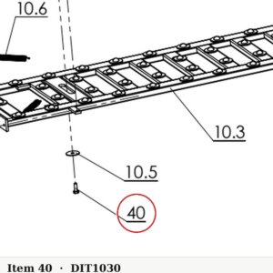 B20-10×30 Bolt M10×30 for Pro 14F 14,000 lb Lift and Rolling Jack Assembly - parts drawing detail