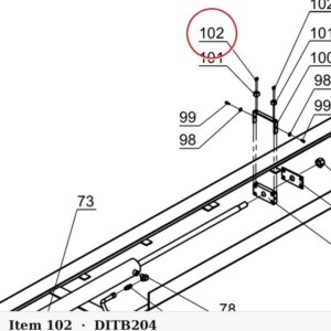 B20-4×8 Screw M4×8 for PP9+ 9K 4-Post and 9K Parking Lift Runway & Hydraulics - parts drawing detail