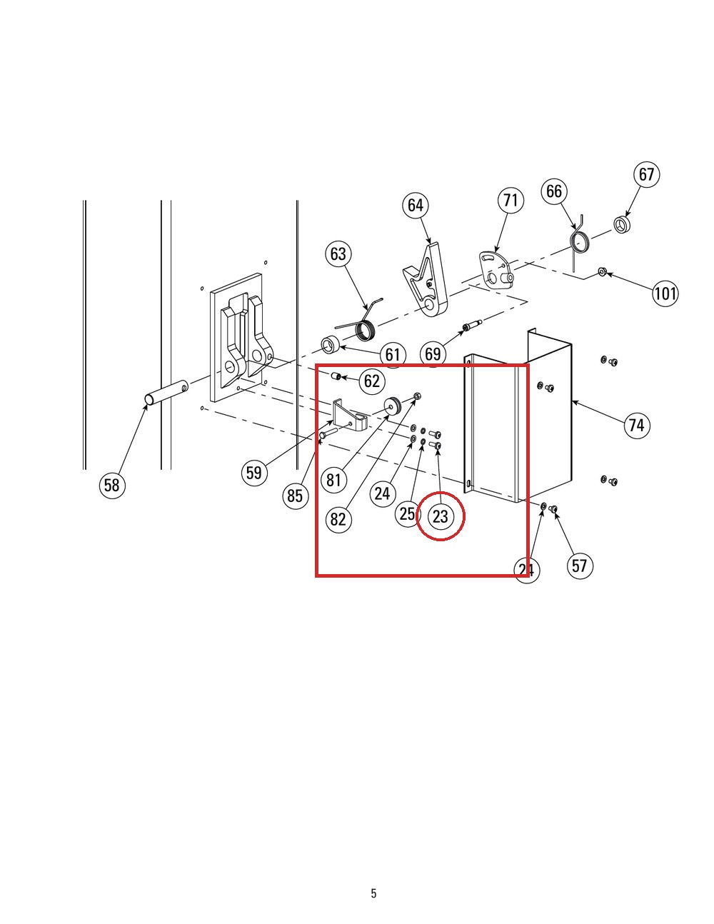 B20-6×16 Socket Head Screw M6×16 for I12, PP9+ 9K 4-Post and 9K Parking Lifts - full parts breakdown drawing