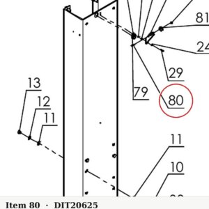 B20-6×25 Socket Head Screw M6×25 for I12, 2-Column 10K and PRO9D 9K Lifts - parts drawing detail