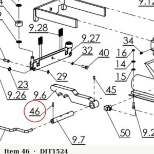 B51-5×24 Roll Pin 5mm x 24mm for Pro 14F 14,000 lb Lift Rolling Jack - parts drawing detail