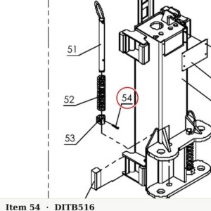 B51-6×40 Roll Pin 6mm x 40mm for I12, 10K 2-Post & Pro 9F Floor Plate Lifts - parts drawing detail