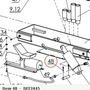 B52-4×45 Cotter Pin 4mm x 45mm for Pro 14F 14,000 lb Lift Rolling Jack - parts drawing detail