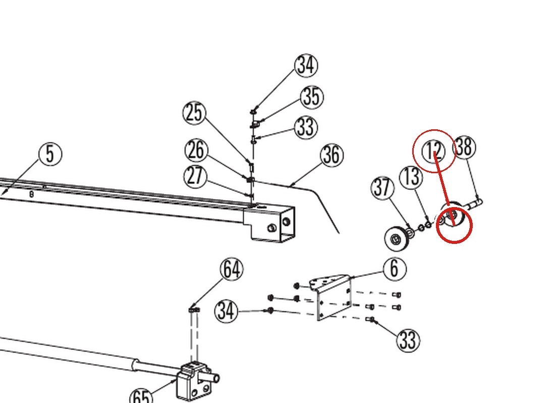 Cable Pulley / Sheave Fits Rotary Lift 2 Post Lift Steel Upgrade 7-10k Lift Replaces Rotary FJ7116-1 & Rotary N377 parts diagram