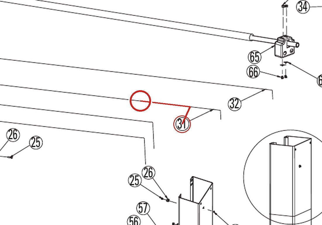 Direct Lift 1WB-14 Hydraulic Hose A / Overhead Hose for PRO9D & DL9 2-Post Lifts parts diagram