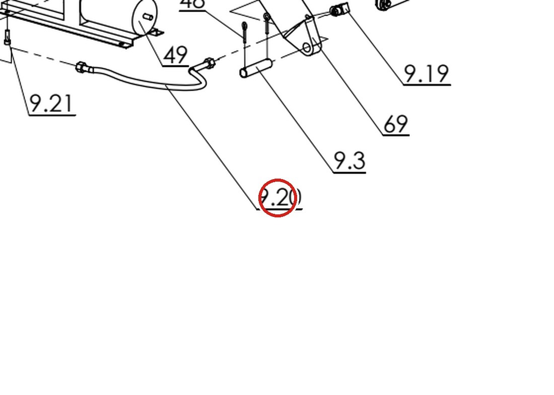 Direct Lift 2WB-16 Hydraulic Hose for PRO 14F 14K Lift Rolling Jack Assembly parts diagram
