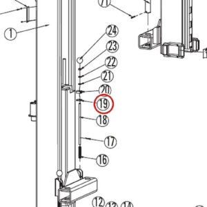 Direct Lift 30400-5017 Spacer for 2-Column 8K, HR8000 & OH8000 Lifts parts diagram