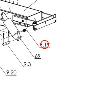 Direct Lift 30400-9054(B)YZ 45 Degree Bulkhead Fitting for 8K 2-Column, BP9 & HR8000 Lifts parts diagram