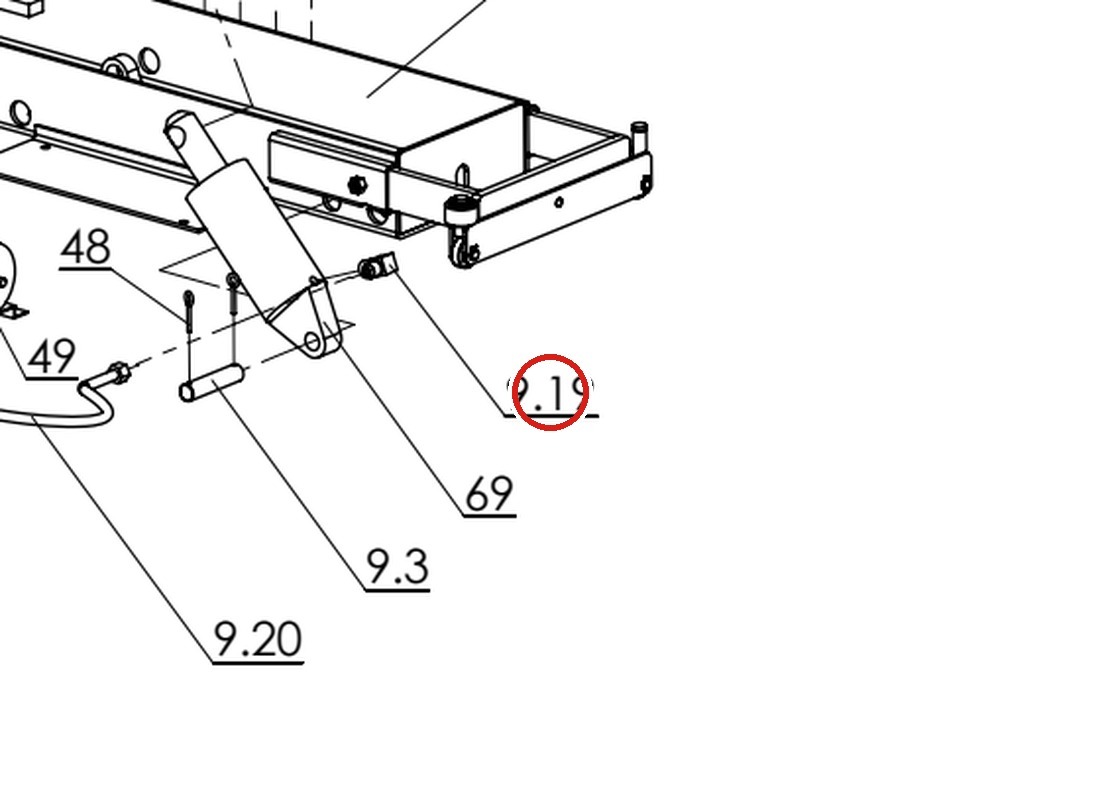 Direct Lift 30400-9054(B)YZ 45 Degree Bulkhead Fitting for 8K 2-Column, BP9 & HR8000 Lifts parts diagram