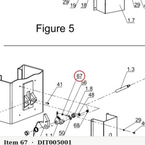 Direct Lift 30500-5001(B)-24 Spacer, Carriage Lock Assembly for PROV12 / PRO12 TP / PV12 - parts drawing detail