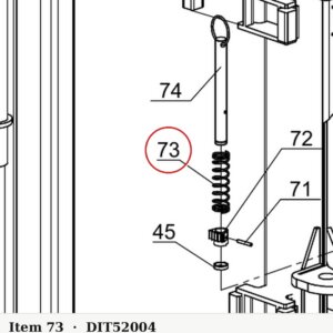 Direct Lift 30500-5200-4 Arm Restraint Spring - PRO10 10K / BP9 / PRO9F 9K 2-Post Lifts - parts drawing detail