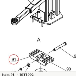 Direct Lift 30500-6100-2 3" Flip-Up Pad Riser (Short Flip Up) for Pro 10 / PRO-V10 / PV10 Lifts - parts drawing detail