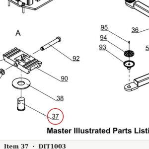 Direct Lift 30500-6100-3 Lifting Pad Pin for Flip-Up Pad Assembly - Pro 10 / PRO-V10 / PV10 - parts drawing detail