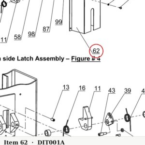 Direct Lift 30500-8000-01A Safety Latch Cover A for Pro 9D 9K and Pro 10 / PRO-V10 / PV10 Lifts - parts drawing detail