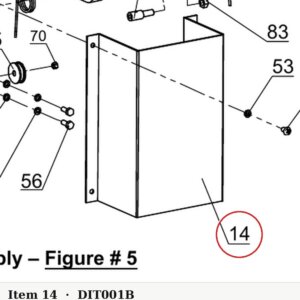 Direct Lift 30500-8000-01B Safety Latch Cover B (Slave Side) for Pro 9D 9K and Pro 10 / PRO-V10 / PV10 Lifts - parts drawing
