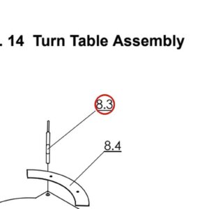 Direct Lift 55000-11 Turn Table Lock Pin for PRO14F 14,000 lb 4-Post Lift parts diagram