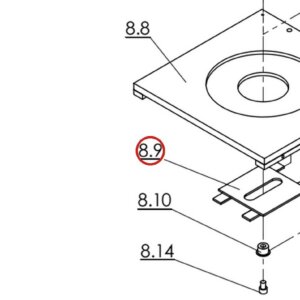 Direct Lift 55000-5 Turn Table Slot Plate for PRO14F 14,000 lb 4-Post Lift parts diagram