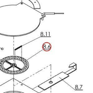 Direct Lift 55000-8 Turn Table Bearing Frame for PRO14F 14,000 lb 4-Post Lift parts diagram
