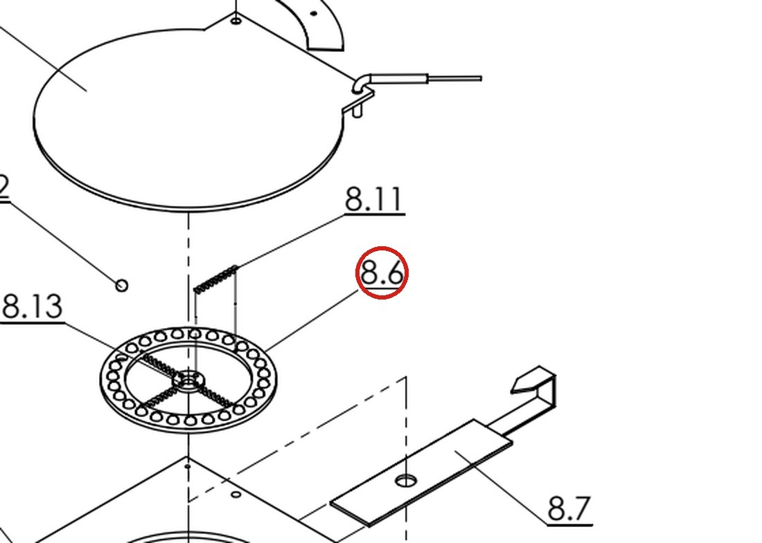 Direct Lift 55000-8 Turn Table Bearing Frame for PRO14F 14,000 lb 4-Post Lift parts diagram