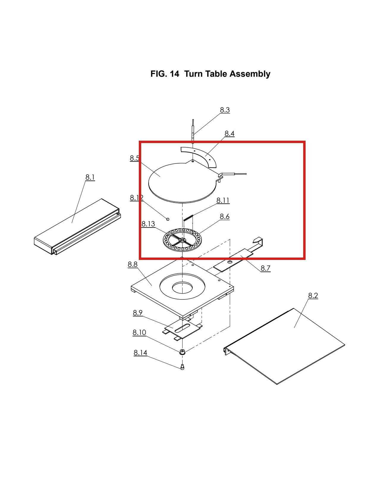 Direct Lift 55000-9 Turn Table Retaining Spring for PRO14F 14,000 lb 4-Post Lift parts diagram (location)