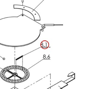 Direct Lift 55000-9 Turn Table Retaining Spring for PRO14F 14,000 lb 4-Post Lift parts diagram