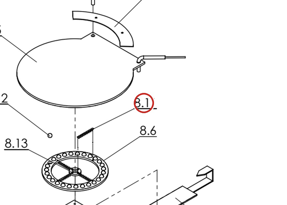 Direct Lift 55000-9 Turn Table Retaining Spring for PRO14F 14,000 lb 4-Post Lift parts diagram