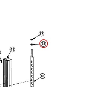 Direct Lift 913602 (40760) 3/4"-16 Hex Nut Grade 5 for DP10 & I10N Two-Post Lifts parts diagram