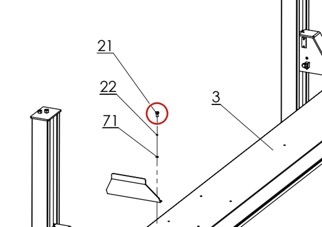 Direct Lift B10-12x20 M12x20 Hex Bolt parts diagram